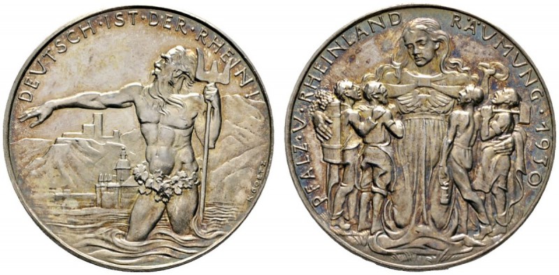 Thematische Medaillen 
 Medaillen von Karl Goetz 
 Silbermedaille 1930. Auf di...