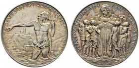 Thematische Medaillen 
 Medaillen von Karl Goetz 
 Silbermedaille 1930. Auf die Pfalz- und Rheinlandräumung - Deutsch ist der Rhein. Flussgott mit D...