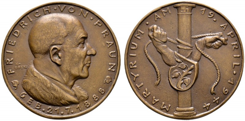 Thematische Medaillen 
 Medaillen von Karl Goetz 
 Bronzegußmedaille 1944. Auf...