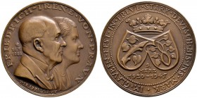 Thematische Medaillen 
 Medaillen von Karl Goetz 
 Bronzegußmedaille 1945. Auf die Silberne Hochzeit von Irene und Friedrich von Praun. Die Brust­bi...