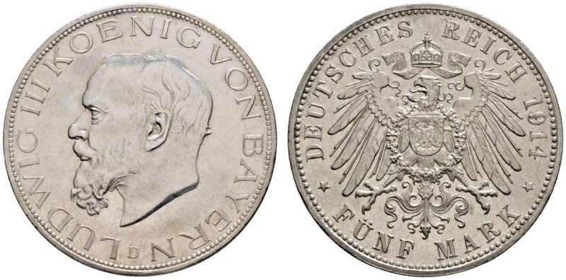 Deutsche Münzen und Medaillen ab 1871 
 Silbermünzen des Kaiserreiches 
 Bayer...
