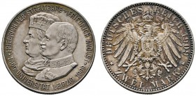 Deutsche Münzen und Medaillen ab 1871 
 Silbermünzen des Kaiserreiches 
 Sachsen 
 Friedrich August III. 1904-1918 
 2 Mark 1909. Uni Leipzig. J. ...