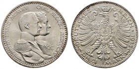 Deutsche Münzen und Medaillen ab 1871 
 Silbermünzen des Kaiserreiches 
 Sachsen-Weimar-Eisenach 
 Wilhelm Ernst 1901-1918 
 3 Mark 1915 A. Hunder...