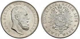 Deutsche Münzen und Medaillen ab 1871 
 Silbermünzen des Kaiserreiches 
 Württemberg 
 Karl 1864-1891 
 2 Mark 1876 F. J. 172.
 selten in dieser ...