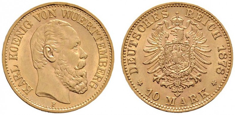 Deutsche Münzen und Medaillen ab 1871 
 Reichsgoldmünzen 
 Württemberg 
 Karl...