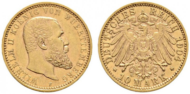 Deutsche Münzen und Medaillen ab 1871 
 Reichsgoldmünzen 
 Württemberg 
 Wilh...
