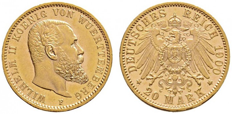 Deutsche Münzen und Medaillen ab 1871 
 Reichsgoldmünzen 
 Württemberg 
 Wilh...
