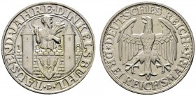 Deutsche Münzen und Medaillen ab 1871 
 Weimarer Republik 
 3 Reichsmark 1928 D. Dinkelsbühl. J. 334.
 vorzüglich
