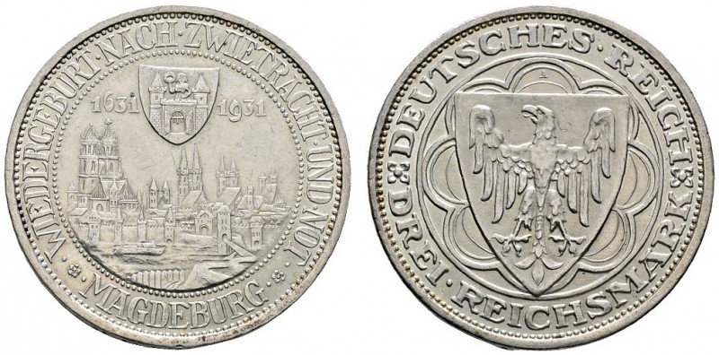 Deutsche Münzen und Medaillen ab 1871 
 Weimarer Republik 
 3 Reichsmark 1931 ...