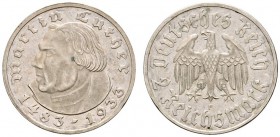 Deutsche Münzen und Medaillen ab 1871 
 Drittes Reich 
 2 Reichsmark 1933 F. Luther. J. 352.
 winzige Kratzer, Polierte Platte