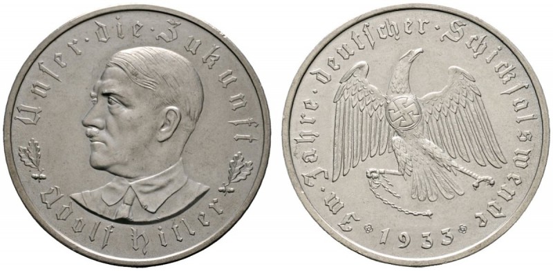 Deutsche Münzen und Medaillen ab 1871 
 Drittes Reich 
 Mattierte Silbermedail...