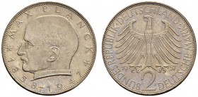 Deutsche Münzen und Medaillen ab 1871 
 Bundesrepublik Deutschland 
 2 Deutsche Mark 1957 D. Max Planck. J. 392. Auflage: 350 Exemplare
 Polierte P...