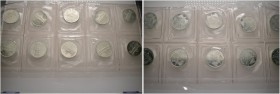 Deutsche Münzen und Medaillen ab 1871 
 Bundesrepublik Deutschland 
 Lot (10 Stücke): 5 Deutsche Mark 1971 G. Reichsgründung. Variante mit sogen. of...