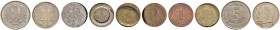 Deutsche Münzen und Medaillen ab 1871 
 Bundesrepublik Deutschland 
 Lot (8 Stücke): VERPRÄGUNGEN von Umlaufmünzen. 1 Pfennig D (ohne Rückseite und ...