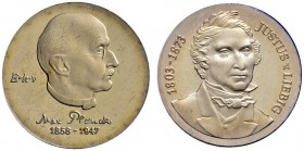 Deutsche Münzen und Medaillen ab 1871 
 Deutsche Demokratische Republik 
 Lot (2 Stücke): 10 Mark 1978. Liebig sowie 5 Mark 1983. Planck. J. 1567 un...