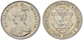 Deutsche Münzen und Medaillen ab 1871 
 Nebengebiete 
 Deutsch-Ostafrika 
 Rupie 1890. J. 713.
 vorzüglich-Stempelglanz aus leicht polierten Stemp...