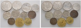 Deutsche Münzen und Medaillen ab 1871 
 Nebengebiete 
 Deutsch-Ostafrika 
 Danzig. Kleine 11-teilige Typensammlung, bestehend aus: 2 Gulden 1923, 1...