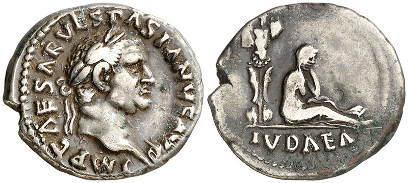 (69-70 d.C.). Vespasiano. Denario. (Spink 2296) (S. 226) (RIC. 2). 3,48 g. Ex Co...