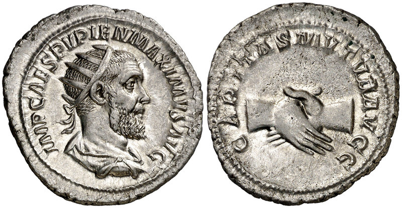 (238 d.C.). Pupieno. Antoniniano. (Spink 8520) (S. 3) (RIC. 10b). 4,46 g. Ex Col...