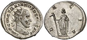 (250-251 d.C.). Trajano Decio. Antoniniano. (Spink 9368) (S. 16) (RIC. 12b). 4,65 g. Bellísima. S/C.