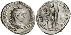 (250-251 d.C.). Ostiliano. Antoniniano. (Spink 9561) (S. 34) (RIC. 181d). 3,86 g. Muy escasa. MBC+.