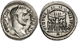 (295-297 d.C.). Constancio I, Cloro. Roma. Argenteo. (Spink 13959) (S. 314b) (RIC. 42a). 3,50 g. Ex Colección Manuela Etcheverría. EBC-/EBC.