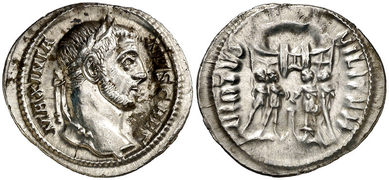 (294 d.C.). Galerio Maximiano. Roma. Argenteo. (Spink 14264) (S. 219a) (RIC. 29b...