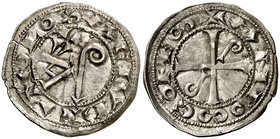 Comtat de Tolosa. Alfons Jordà (1112-1148). Tolosa. Diner. (Duplessy 1226) (P.A. 3688). 1 g. La leyenda de anverso empieza a las 6h del reloj. Bella. ...