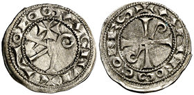 Comtat de Tolosa. Alfons Jordà (1112-1148). Tolosa. Òbol. (Duplessy 1227) (P.A. falta). 0,57 g. La leyenda de anverso empieza a las 6h del reloj. Bell...