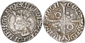 Alfons IV (1416-1458). Perpinyà. Croat. (Cru.V.S. 825.5) (Cru.C.G. 2868e). 3,04 g. Oxidaciones y rayitas. Ex Áureo 01/03/2000, nº 1318. Muy rara. MBC-...
