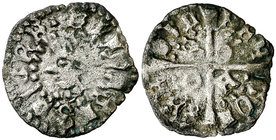 Alfons IV (1416-1458). Sardenya. Diner. (Cru.V.S. 878 var) (Cru.C.G. 2923 var) (MIR. 12). 0,71 g. Escasa. MBC.