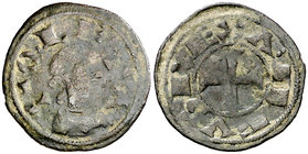 Alfonso VIII (1158-1214). Toledo. Dinero. (AB. falta) (M.M. A8:19.2). 0,84 g. Muy rara. BC/BC+.