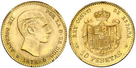 1878*1962. Estado Español. DEM. 10 pesetas. (Cal. 10). 3,23 g. S/C-.