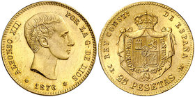 1876*1962. Estado Español. DEM. 25 pesetas. (Cal. 4). 8,07 g. S/C-.
