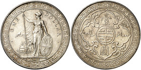 1930. Gran Bretaña. B (Bombay). 1 dólar de comercio. (Kr. T5). 26,91 g. AG. Bella. Escasa así. EBC.