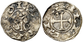 s/d. Portugal. Alfonso I (1128-1185). 1 dinero. (Gomes 04.04 var). 1,12 g. Vellón. Leves concreciones. Moneda exenta de pago de tasas de exportación. ...