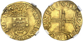 s/d. Portugal. Sebastián I (1557-1578). Lisboa. 500 reis (cruzado). (Fr. 41) (Gomes 57.12). 3,77 g. AU. En cápsula de la NGC como AU55, nº 4628766-007...