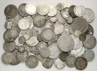 Lote de 84 monedas en plata españolas. A examinar. BC-/MBC-.