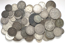 Conjunto de 70 monedas de varios países en diversos metales. Muy interesante. A examinar. BC/S/C-.