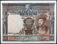 1925. 1000 pesetas. (Ed. B133) (Ed. 349). 1 de julio, Carlos I. Sello en seco: GOBIERNO PROVISIONAL. EBC-.