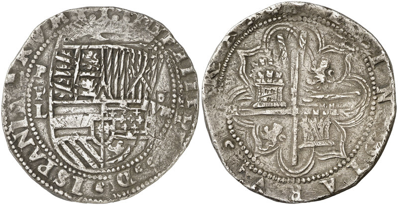 s/d (hacia 1576-1578). Felipe II. Potosí. L. 8 reales. (Cal. 140, como Lima) (Pa...