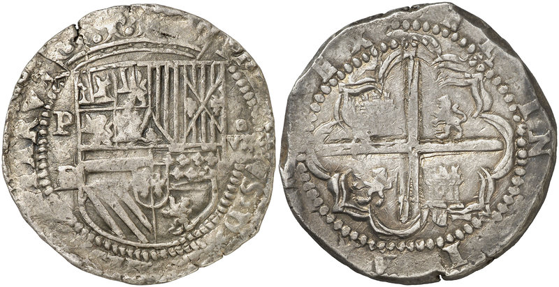 s/d (hacia 1578-1579). Felipe II. Potosí. B/C. 8 reales. (Cal. 139 como Lima, si...