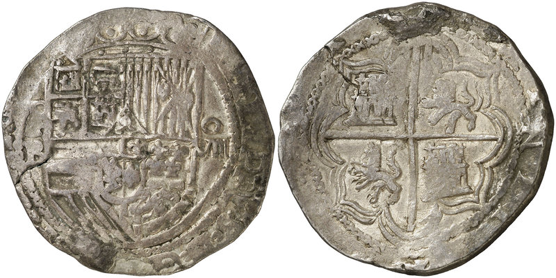 s/d (1589-1598). Felipe II. Potosí. B. 8 reales. (Cal. 139, como Lima) (Paoletti...