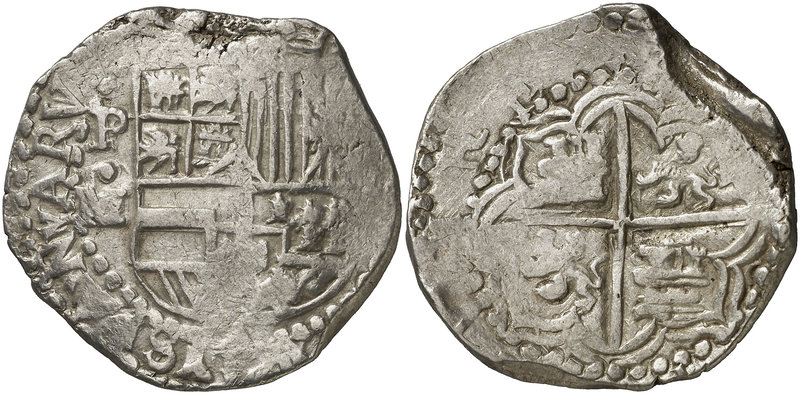 s/d (1616-1617). Felipe III. Potosí. M/Q (Juan Sánchez Mejía). 8 reales. (Cal. 1...