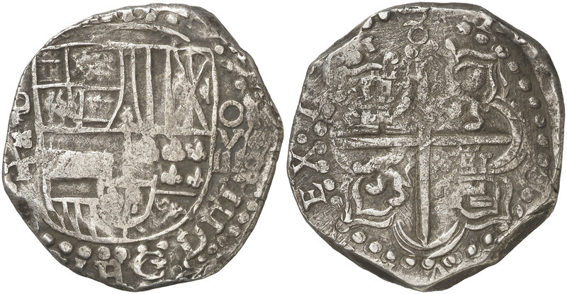 1618. Felipe III. Potosí. T (Juan Ximénez de Tapia) (1er período). 8 reales. (Ca...