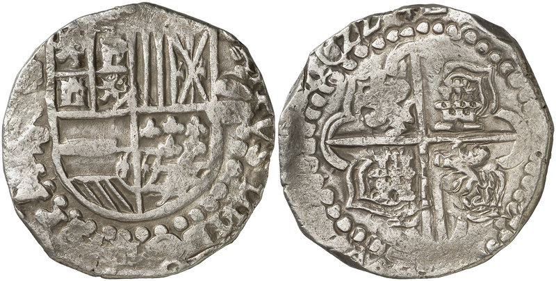 1622. Felipe IV. Potosí. P (Pedro Martín de Palencia) 2º período. 8 reales. (Cal...