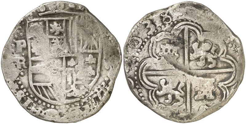 1638. Felipe IV. Potosí. TR. 8 reales. (Cal. 481) (Paoletti 206). 27,08 g. Rara....