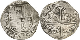 1638. Felipe IV. Potosí. TR. 8 reales. (Cal. 481) (Paoletti 206). 27,08 g. Rara. MBC-.