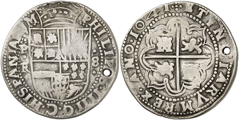 1641. Felipe IV. Potosí. FR (Felipe Ramírez de Arellano). 8 reales. (Cal. 393) (...