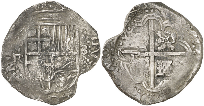 1643. Felipe IV. Potosí. FR. 8 reales. (Cal. 488, mal descrita) (Paoletti 217, m...